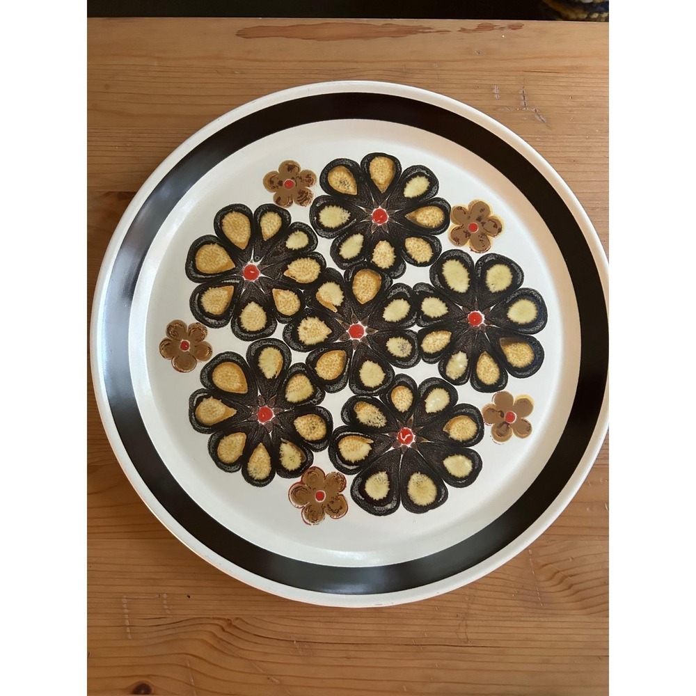 Vintage Mikasa StudioKraft Andes 7904 Round Chop Plate Platter 12.25" Japan 70s